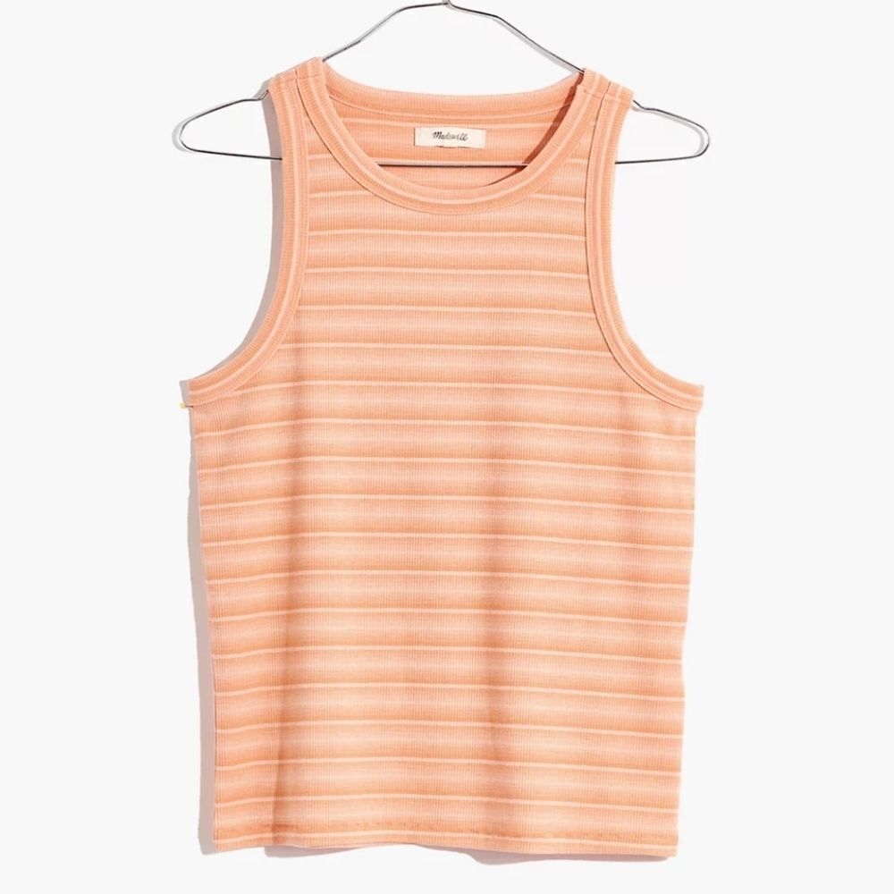 Madewell Ribbed Westville Tank Top Sweet Tulip NWT Size XXS - Picture 5 of 7